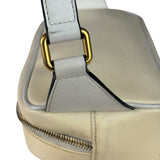 Versace Pastel Yellow Leather Logo Print Belt Bag