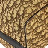 Christian Dior Brown Leather Trim Trotter Boston Handbag