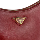 Prada Re-Edition Saffiano Leather Shoulder Bag Red