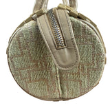 Chanel Beige Leather Trim Mini Puzzle Block Handbag