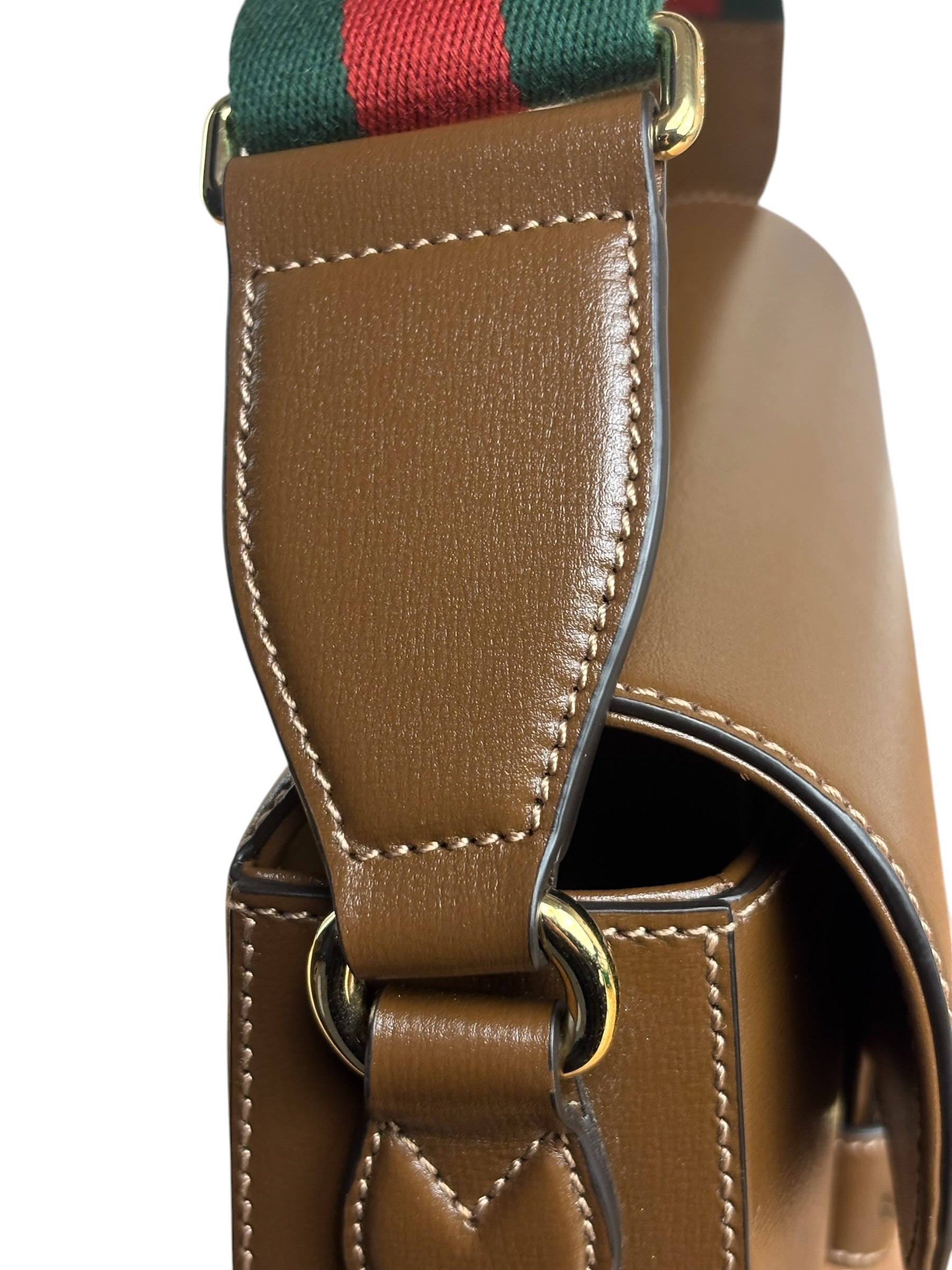 Gucci Tan Brown 1955 Horsebit Shoulder Bag