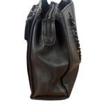 Chanel Vintage Black Calfskin Front Pocket Tote 1997