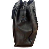 Chanel Vintage Black Calfskin Front Pocket Tote 1997