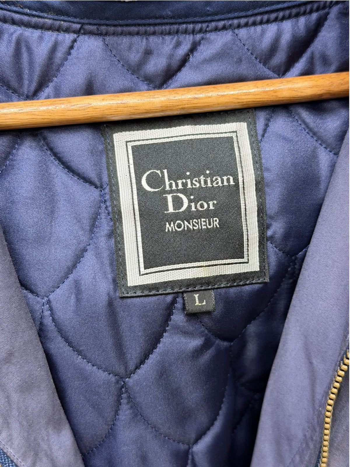Vintage Christian Dior Blue Monsieur Zip-Up Jacket