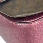 Coach Metallic Berry Leather Signature Cassidy Two-Way Bag