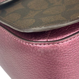 Coach Metallic Berry Leather Signature Cassidy Two-Way Bag