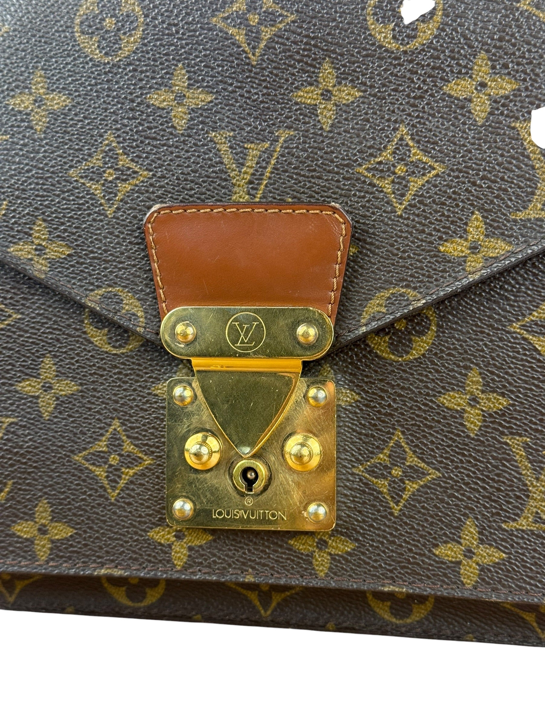 Louis Vuitton Monogram Monceau Lock Shoulder Bag