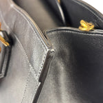 Gucci Black Leather Bamboo Diana 2Way Tote Bag
