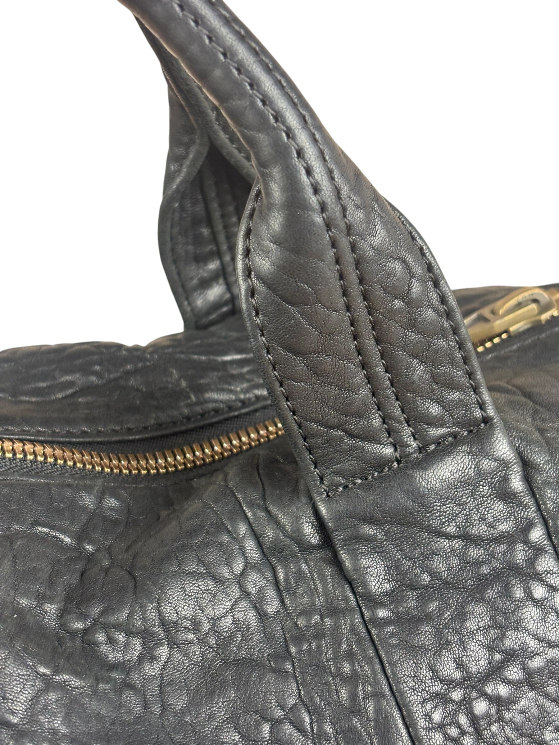 Alexander Wang Black Leather Rocco Duffel Line Shoulder/HandBag