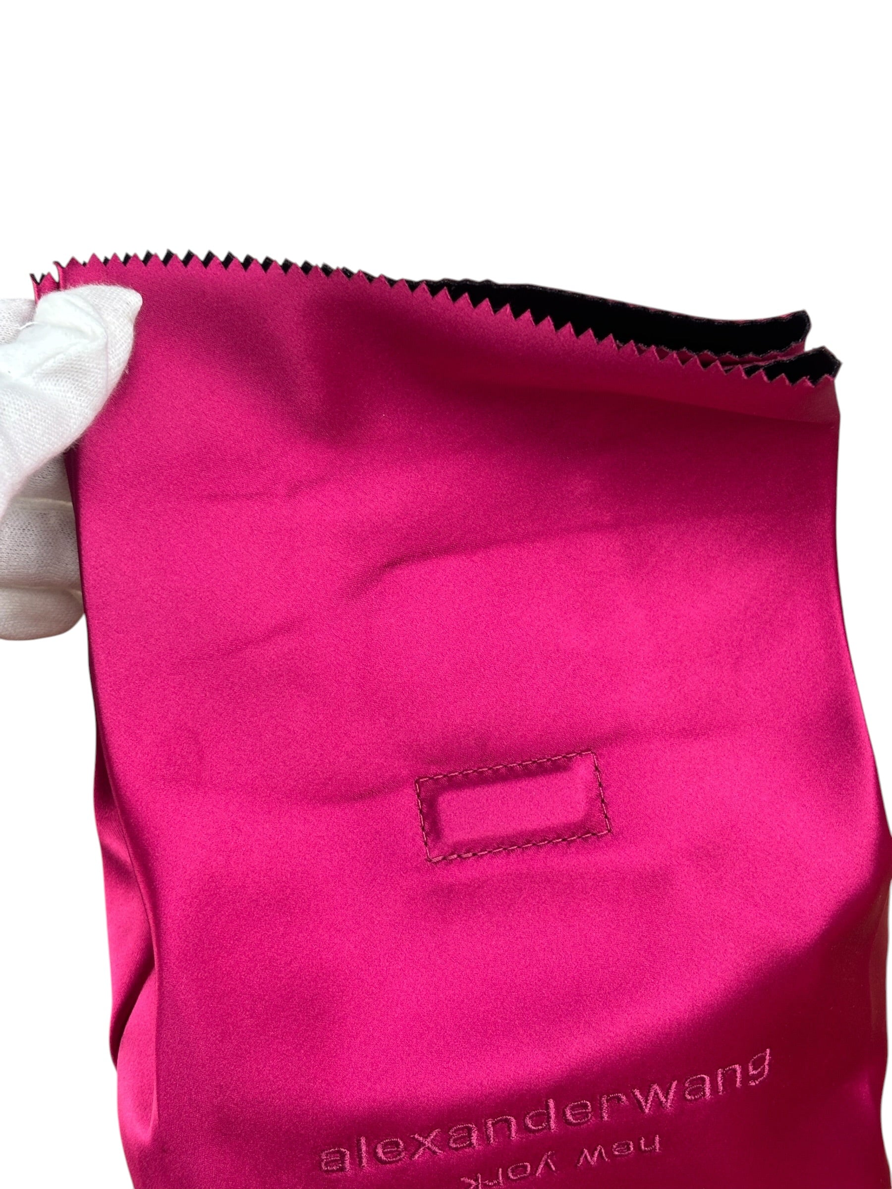 Alexander Wang Fuchsia Pink Satin Lunch Clutch