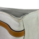 Hermes Beige/Brown Leather Trim Cabalicol Tote
