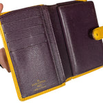 Louis Vuitton Epi Kiss Lock Wallet Yellow