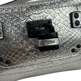 Chloe Metallic Silver Leather Paddington Pochette