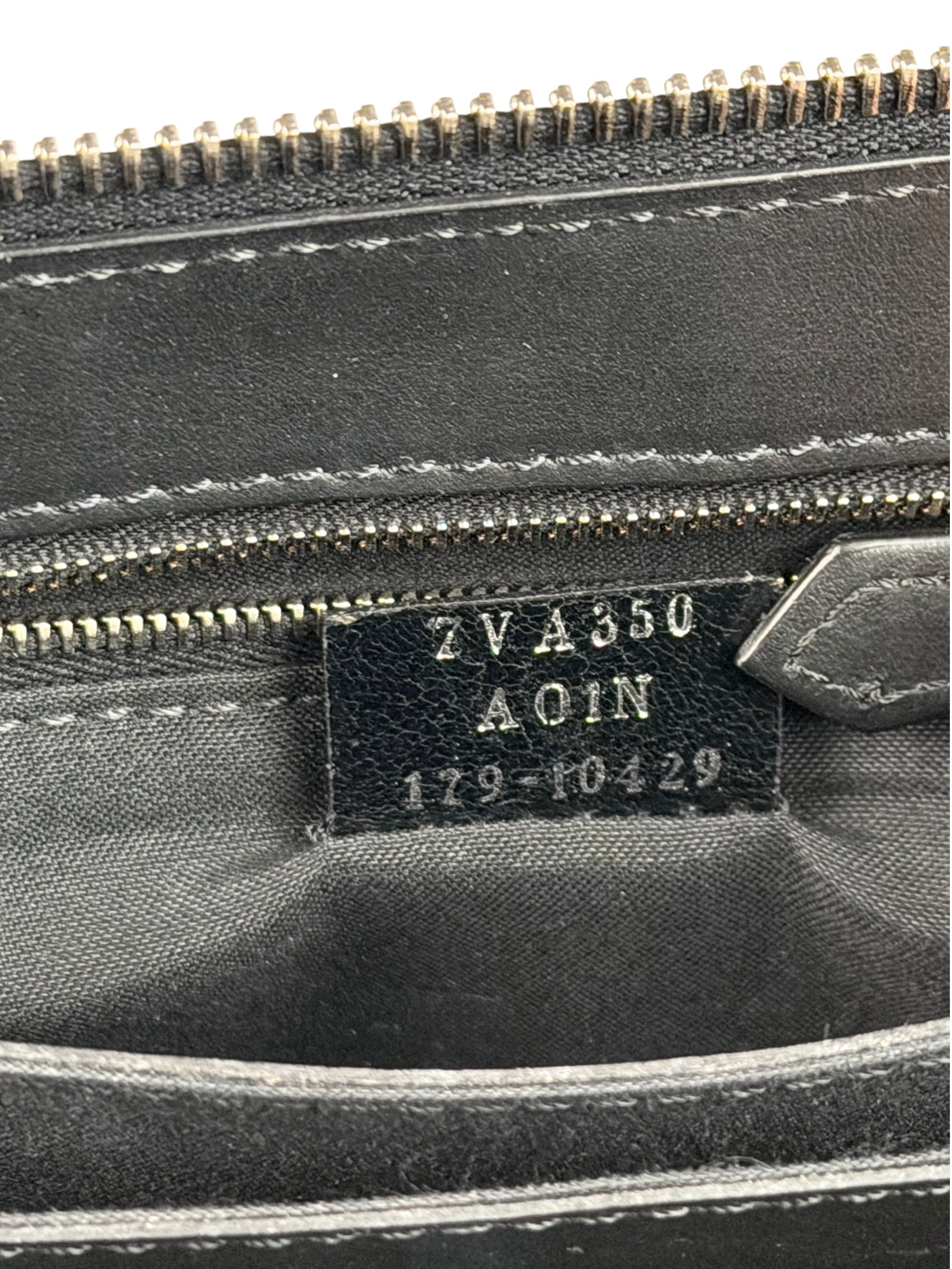 Fendi Black Leather Think Fendi Clutch