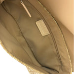 Christian Dior Beige Leather Trim Trotter Floral Embroidered Flap Bag