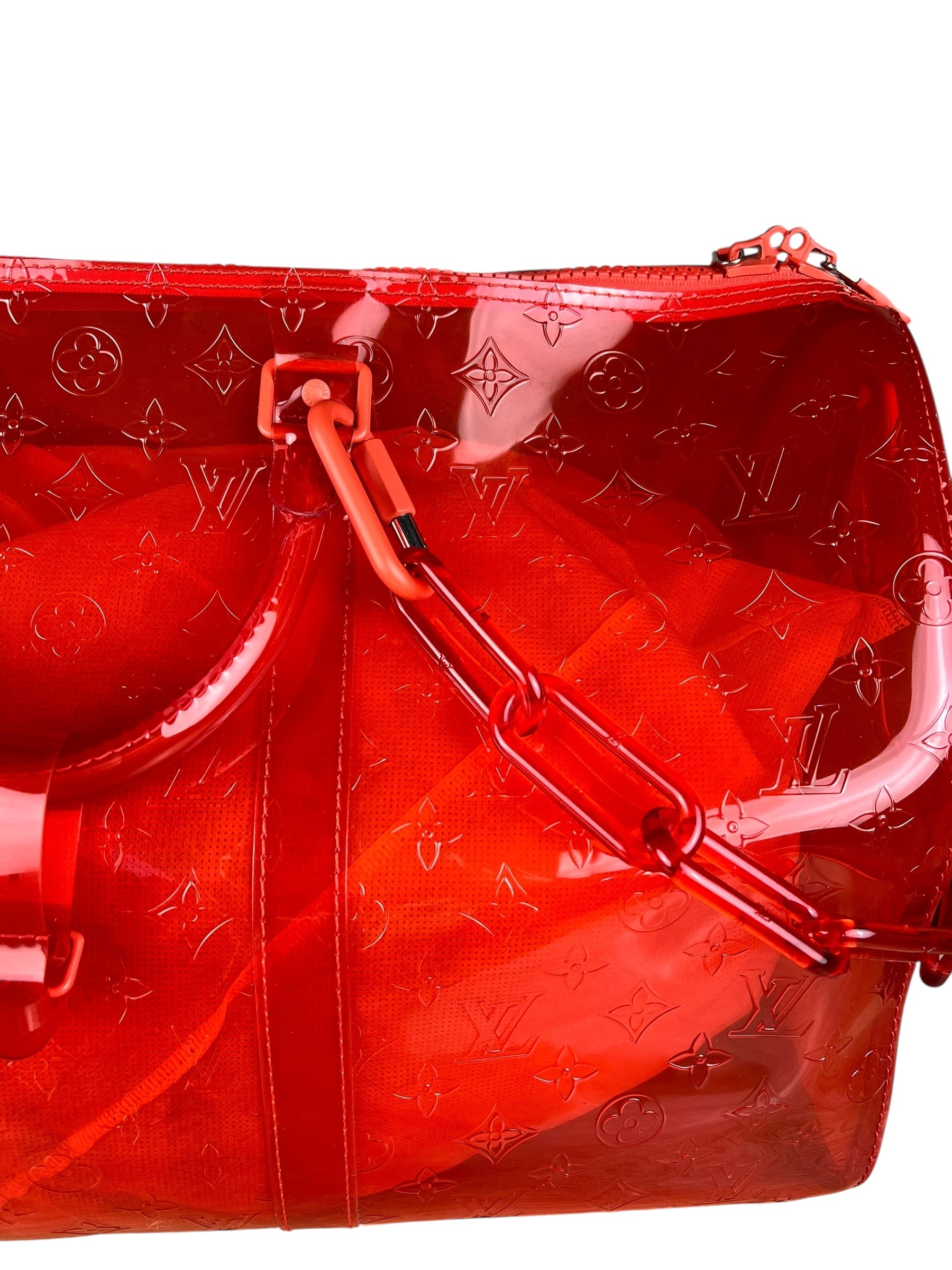 Louis Vuitton X Virgil Abloh Red Monogram PVC Bandouliere 50