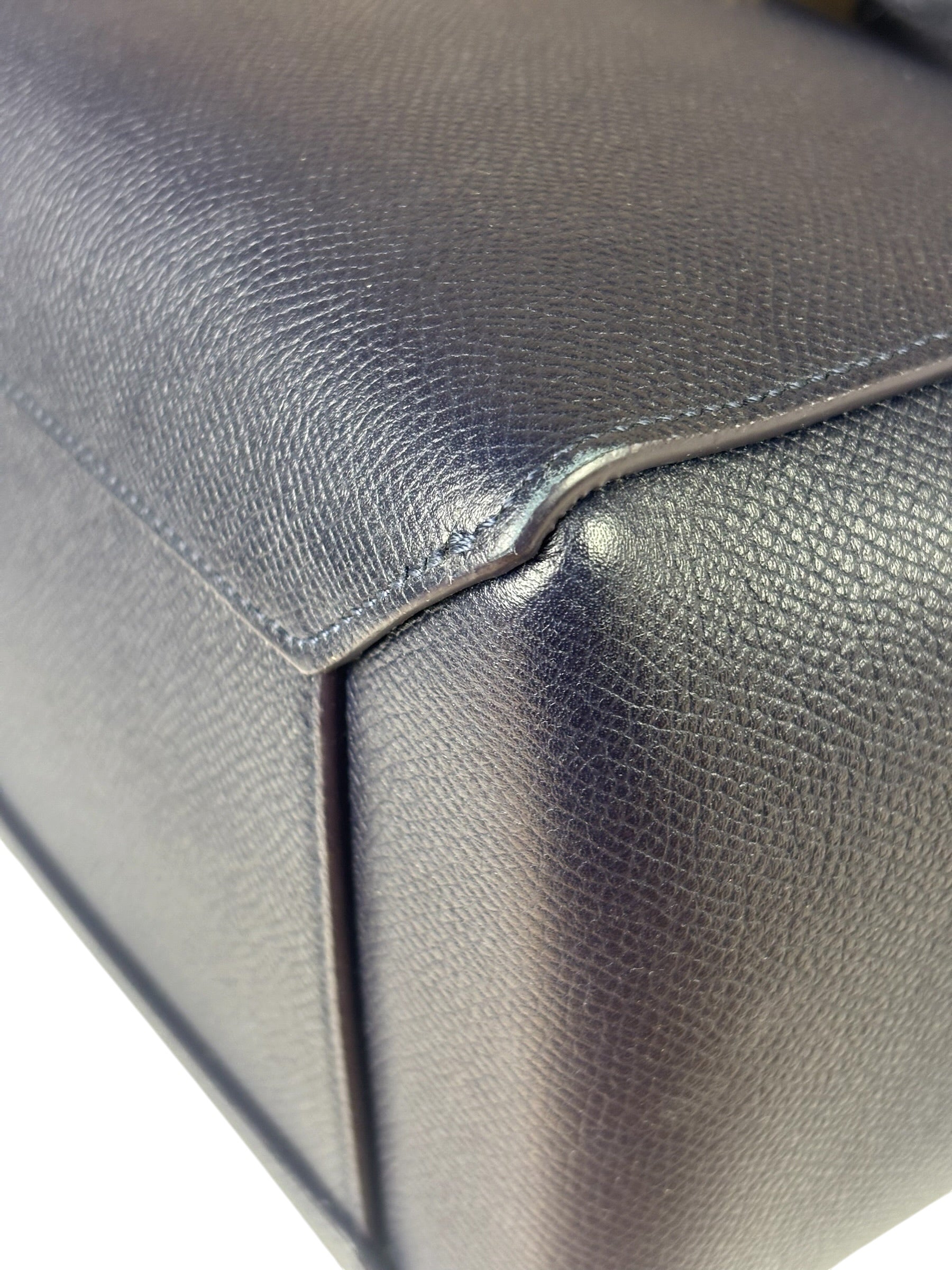 Celine Navy Grained Calfskin Belt Two-Way Bag