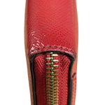 Burberry Vintage Red Leather Zip Long Wallet