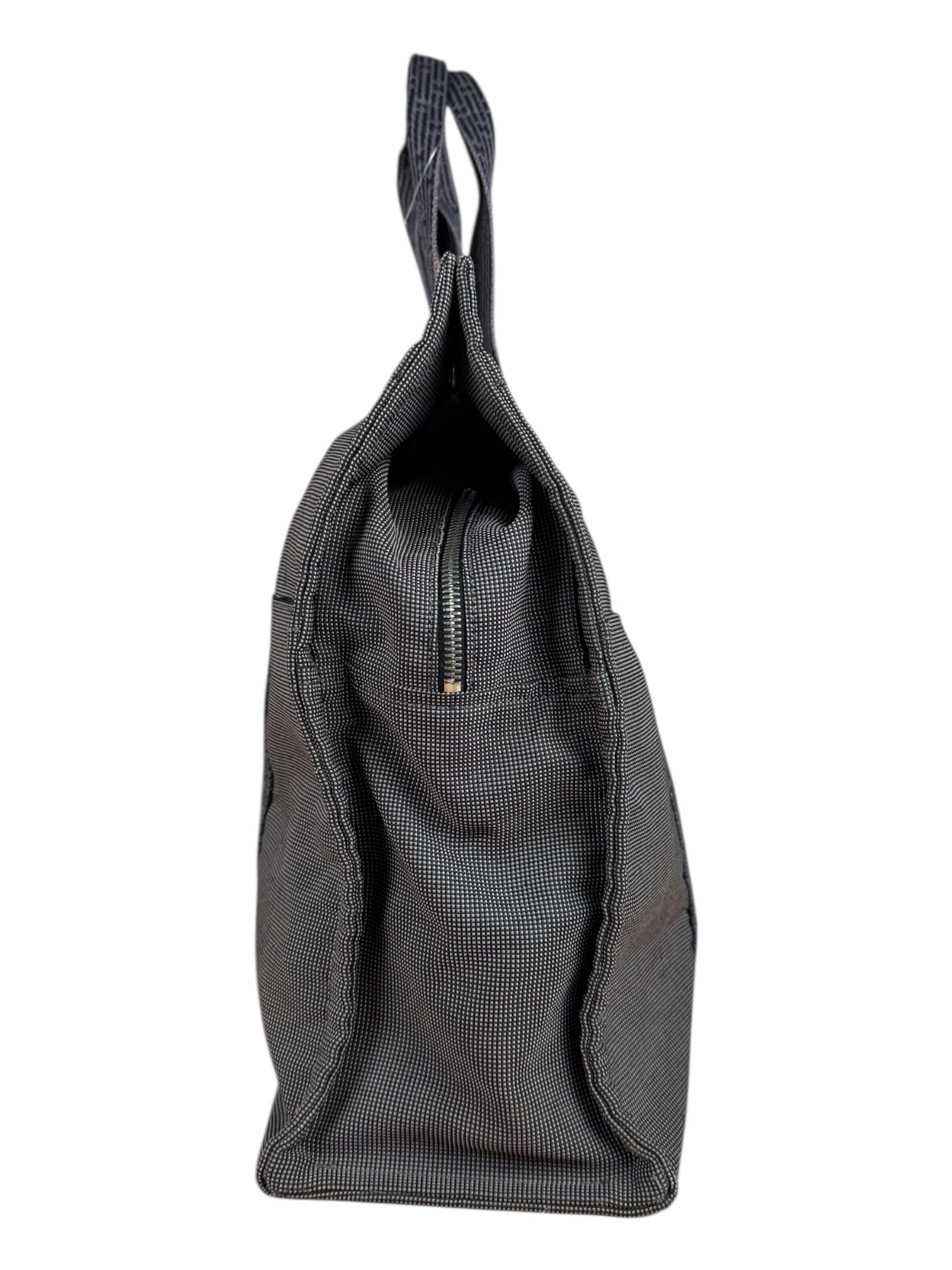 Hermes Herline Canvas Tote Grey