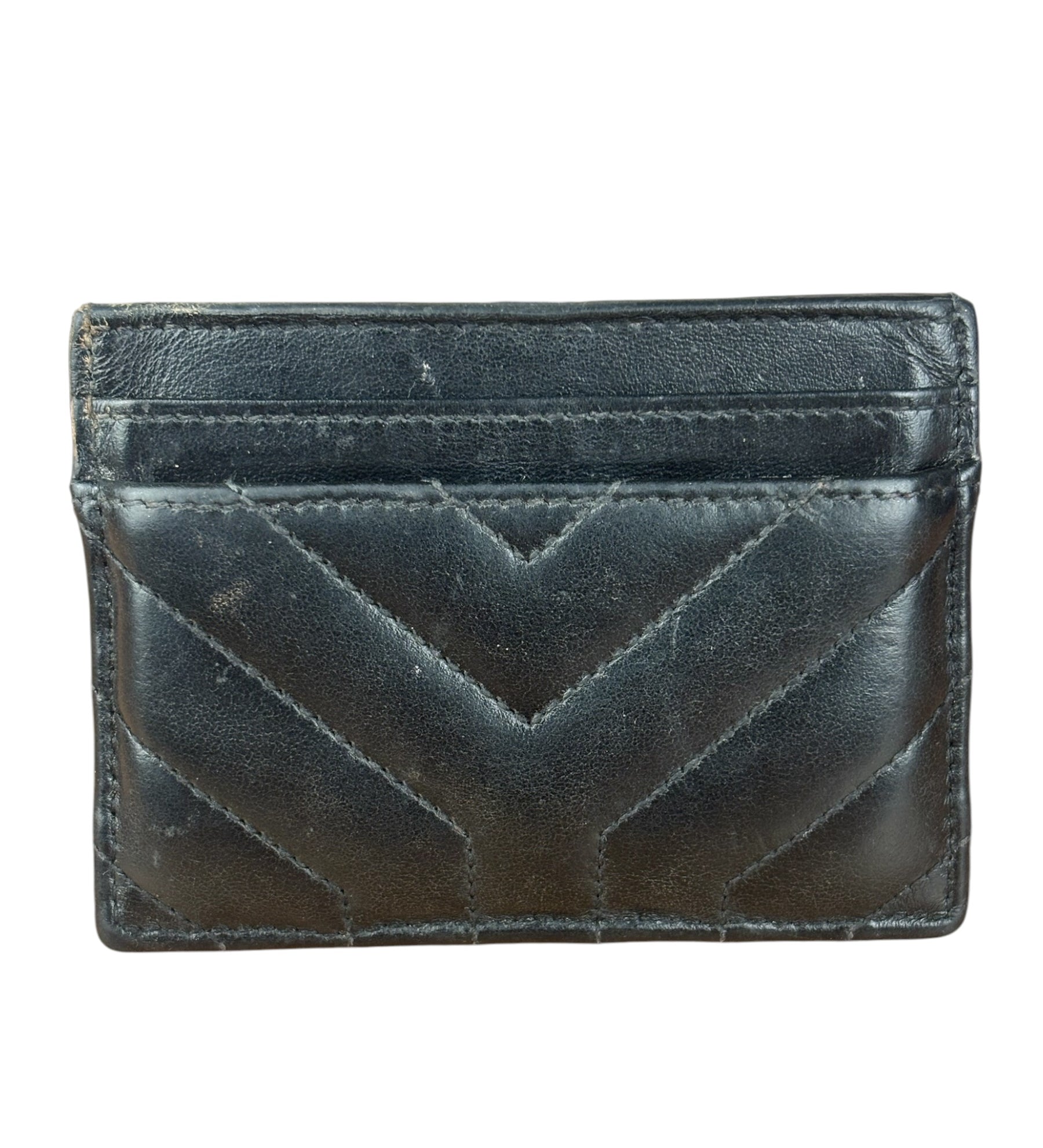 Yves Saint Laurent Quilted Black Joan Card Holder