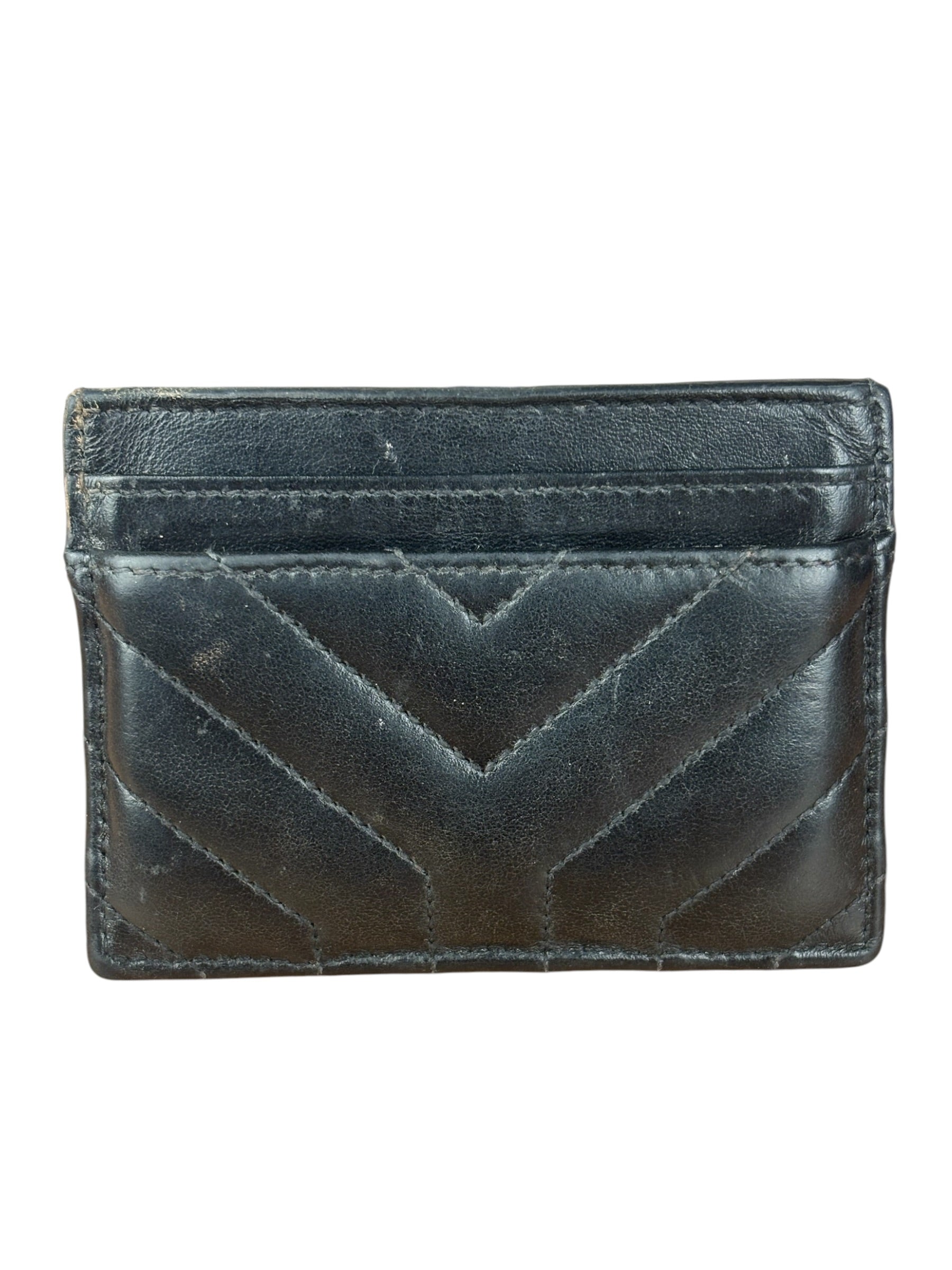 Yves Saint Laurent Quilted Black Joan Card Holder