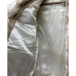 Imagnin Vintage Beige/Cream Rabbit Fur Coat