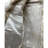 Imagnin Vintage Beige/Cream Rabbit Fur Coat