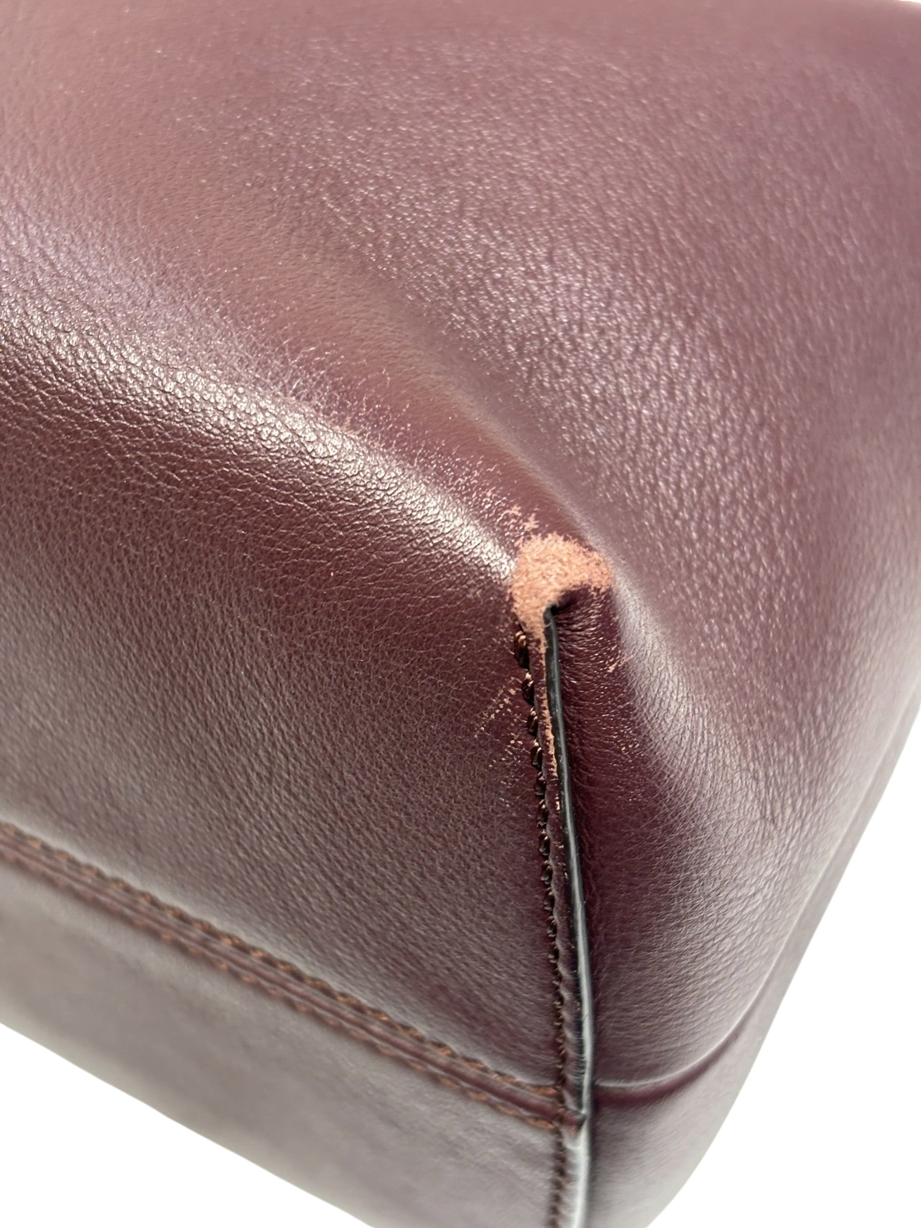 Fendi Burgundy By The Way 2 Way Boston Bag
