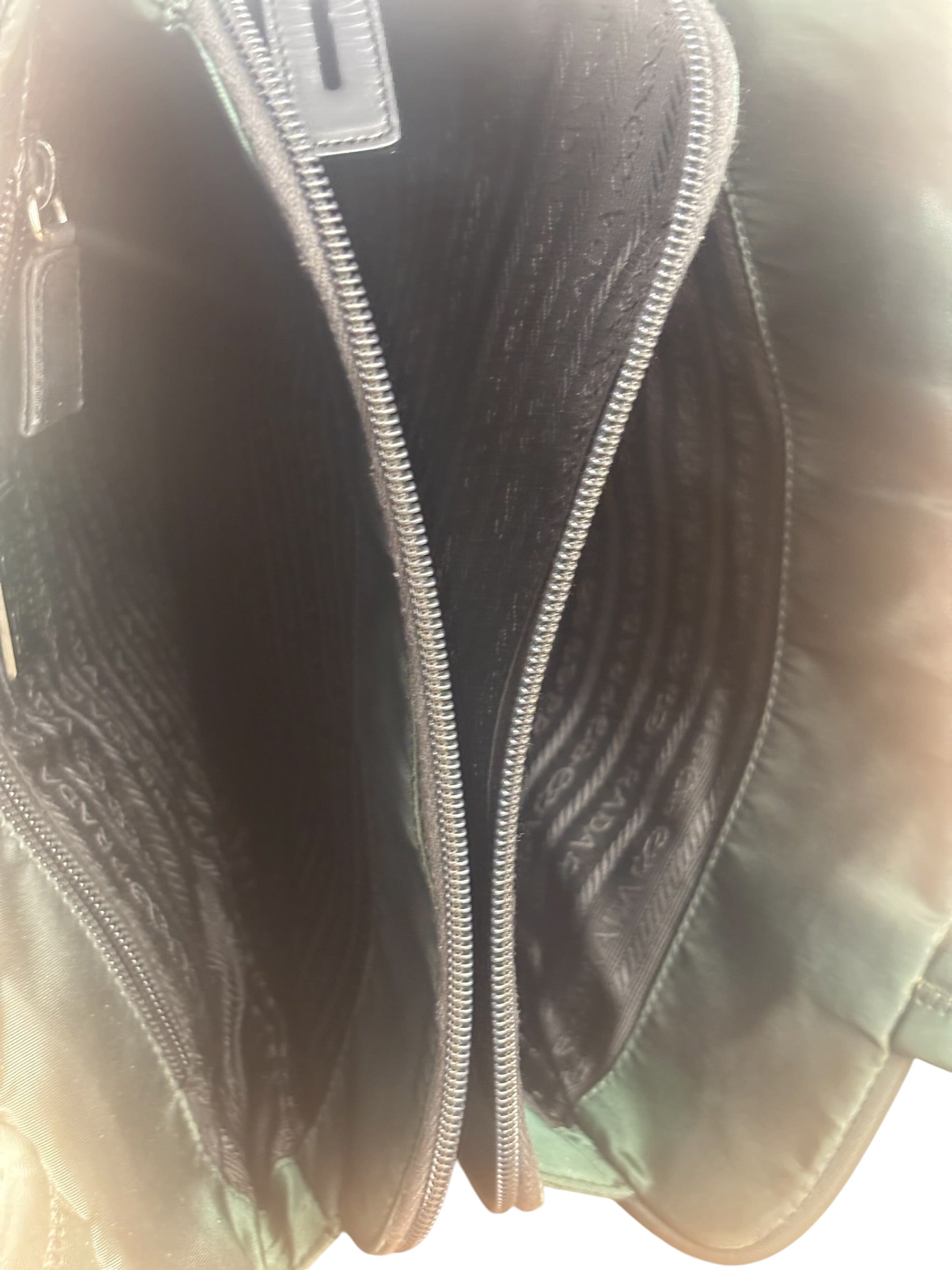 Prada Green Tessuto Cloth Hand Bag