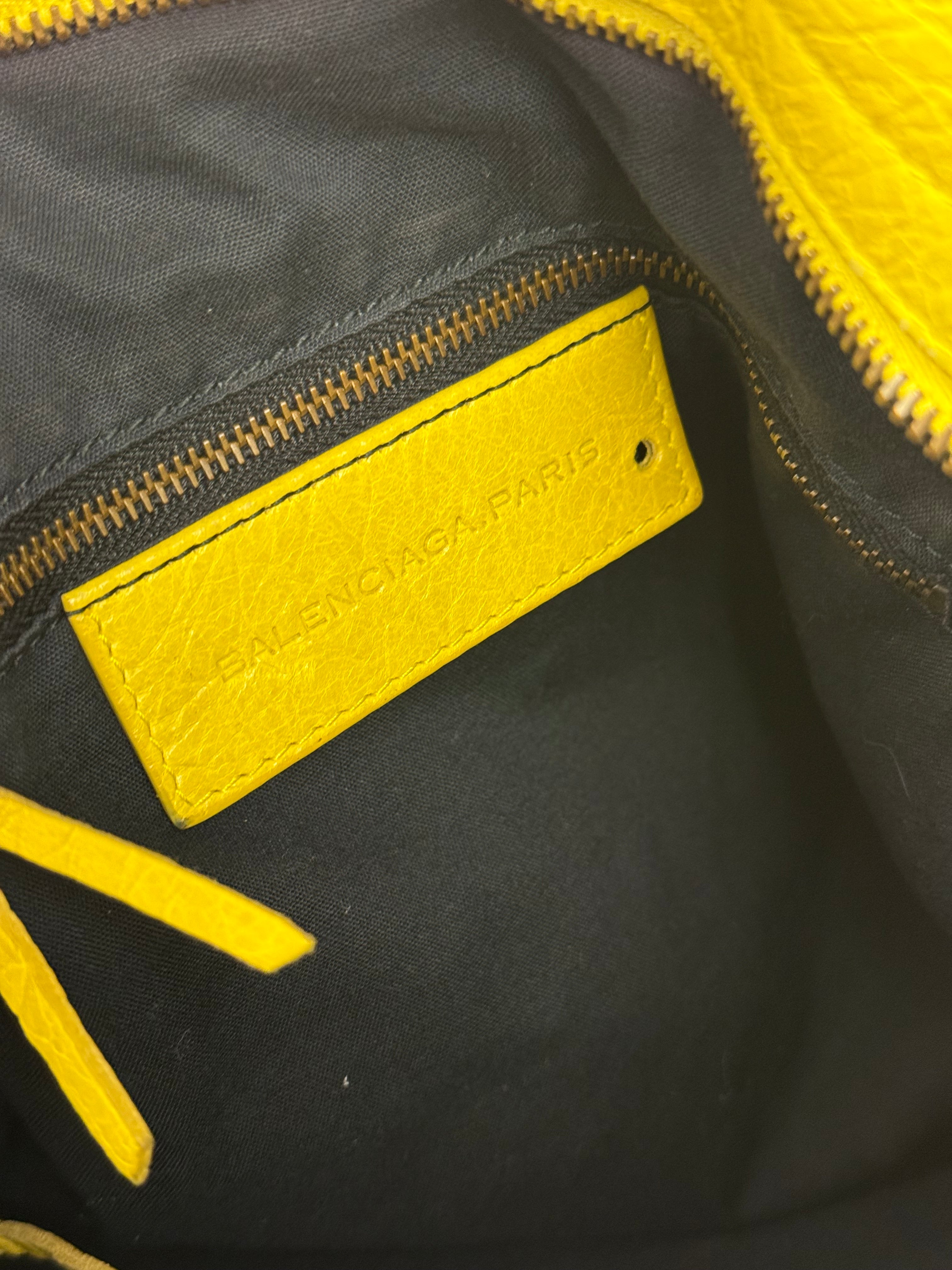 Balenciaga Yellow Leather Classic City Bag