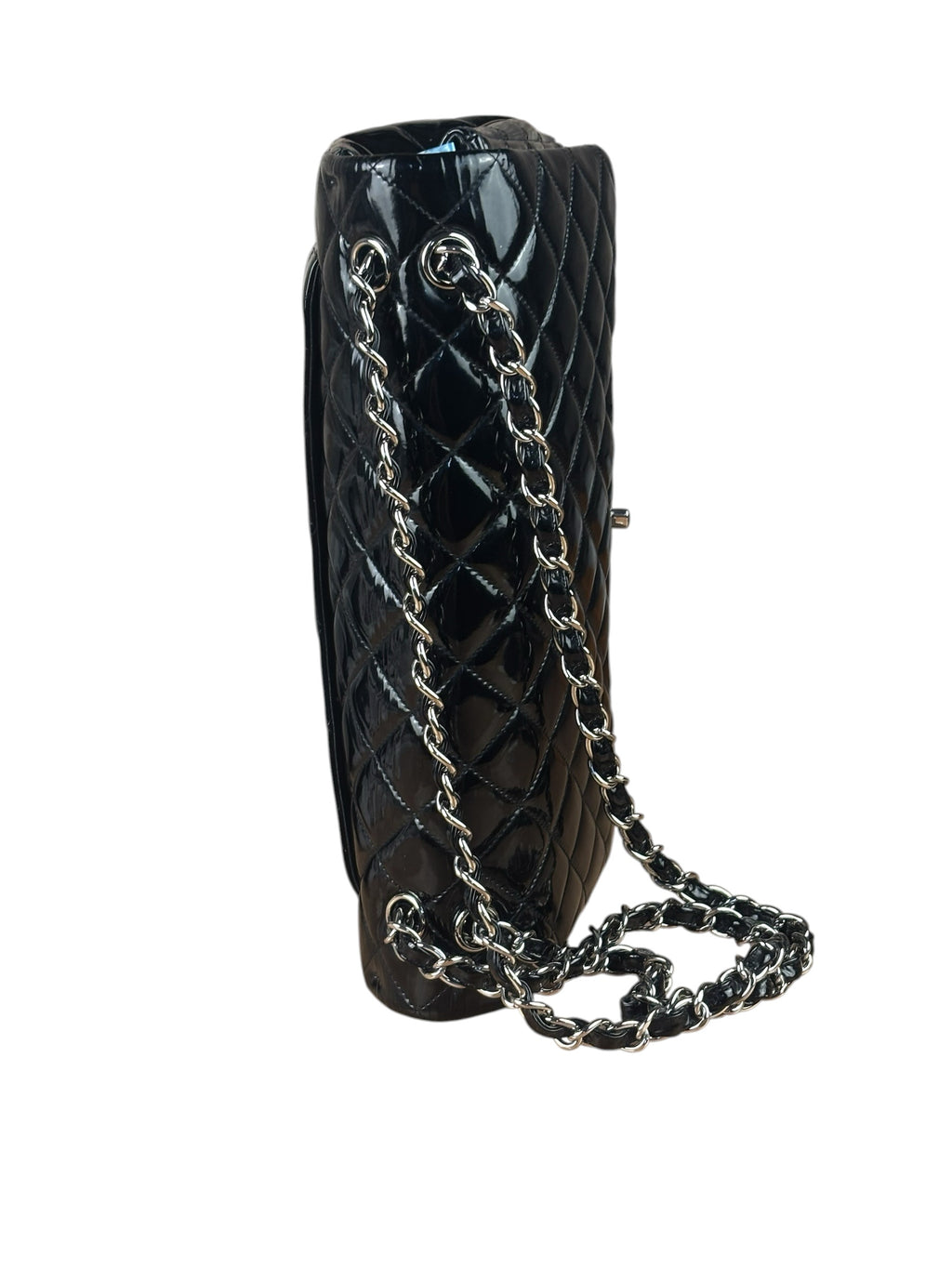Chanel Black Patent Quilted Large Flap 2009