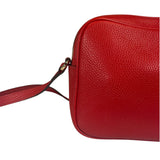 Gucci Red Calfskin Leather Soho Disco Crossbody Bag