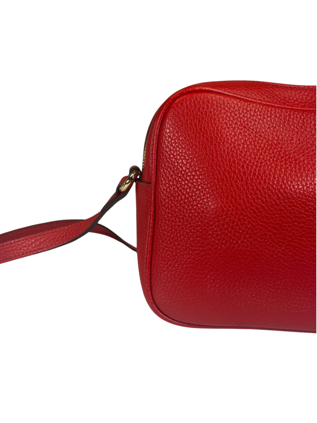 Gucci Red Calfskin Leather Soho Disco Crossbody Bag