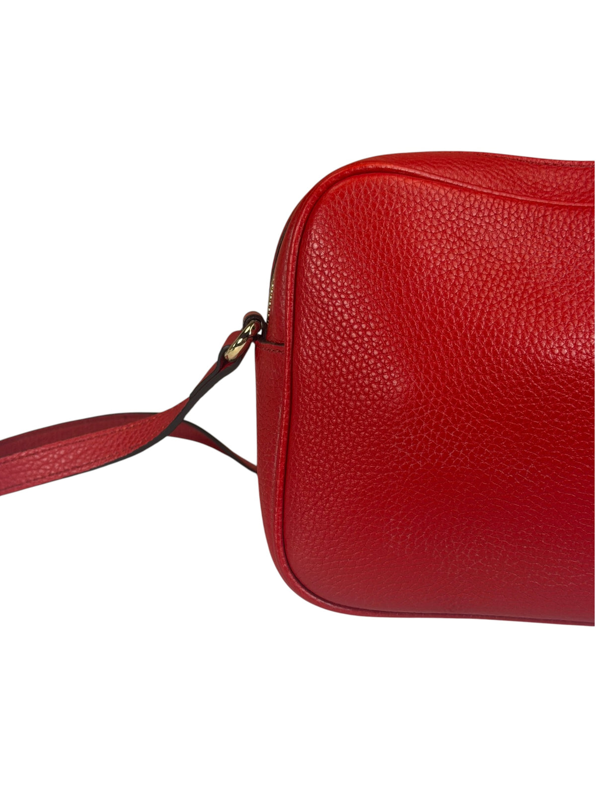 Gucci Red Calfskin Leather Soho Disco Crossbody Bag