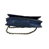 Chanel Peal Blue Caviar Quilted Leather Iridescent Wallet On Chain 2019