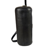 MCM Vintage Black Pebbled Leather Bowler Pochette