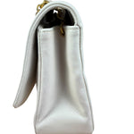 Chanel Vintage White Leather Diana Flap Shoulder Bag 1989