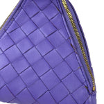 Bottega Veneta Purple Leather Nano Pyramid Pouch