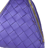 Bottega Veneta Purple Leather Nano Pyramid Pouch