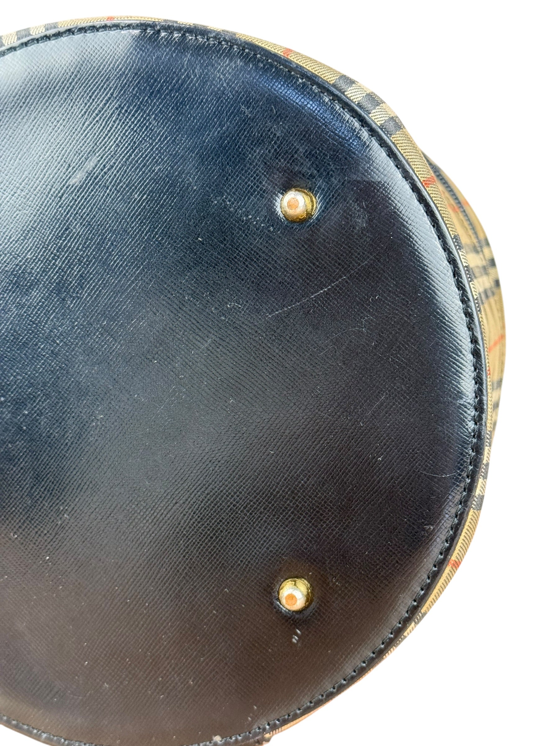 Burberry Vintage Nova Check Top Handle Vanity Bag
