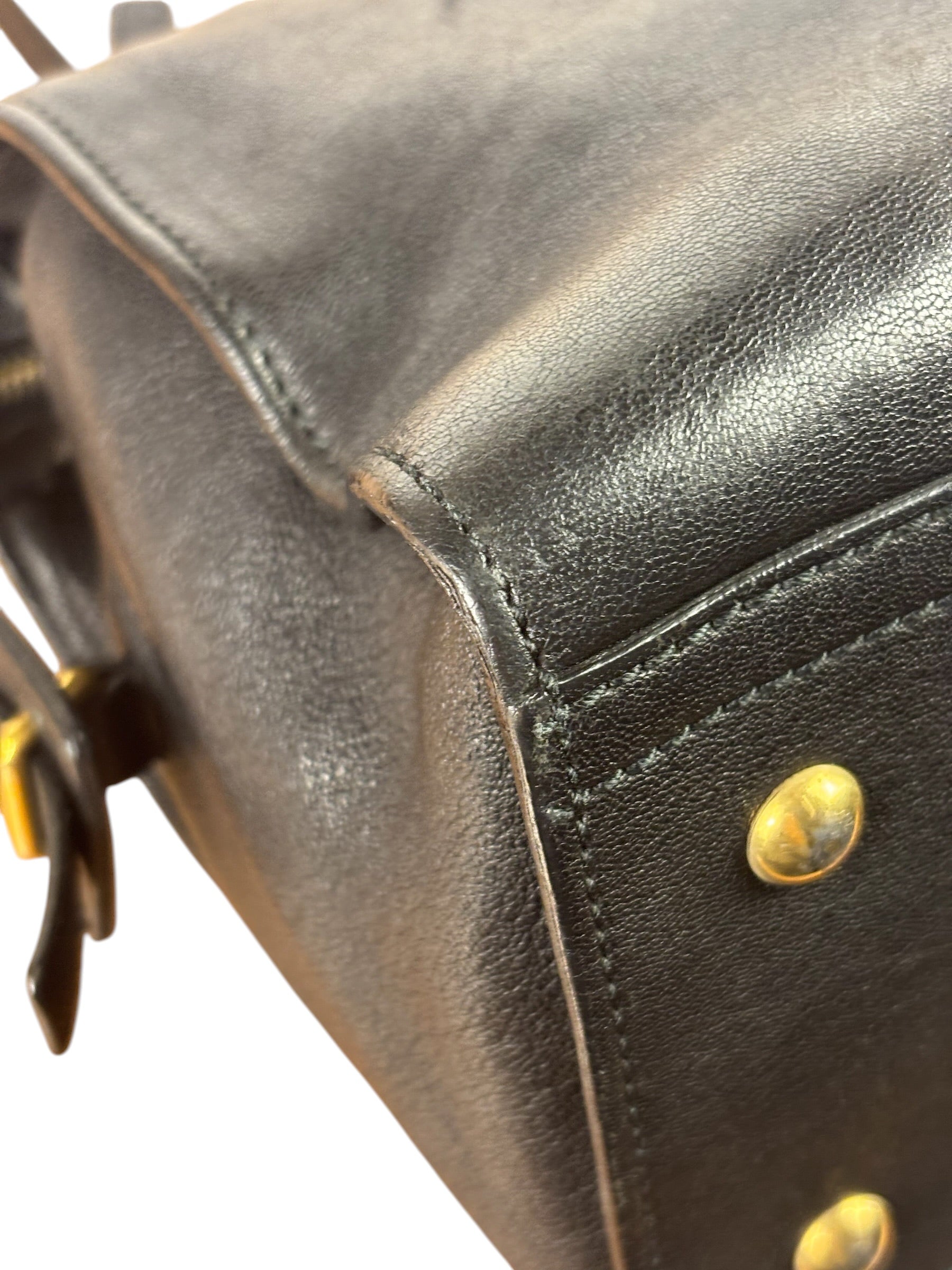 YSL Black Leather Cabas Chyc 2Way