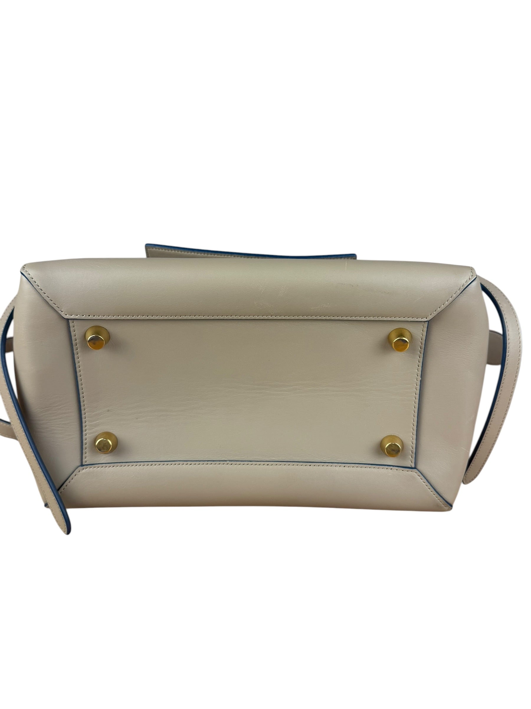 Celine Beige Leather Belt Two Way Bag