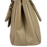 Prada Beige Saffiano Leather Galleria Large Shoulder Bag