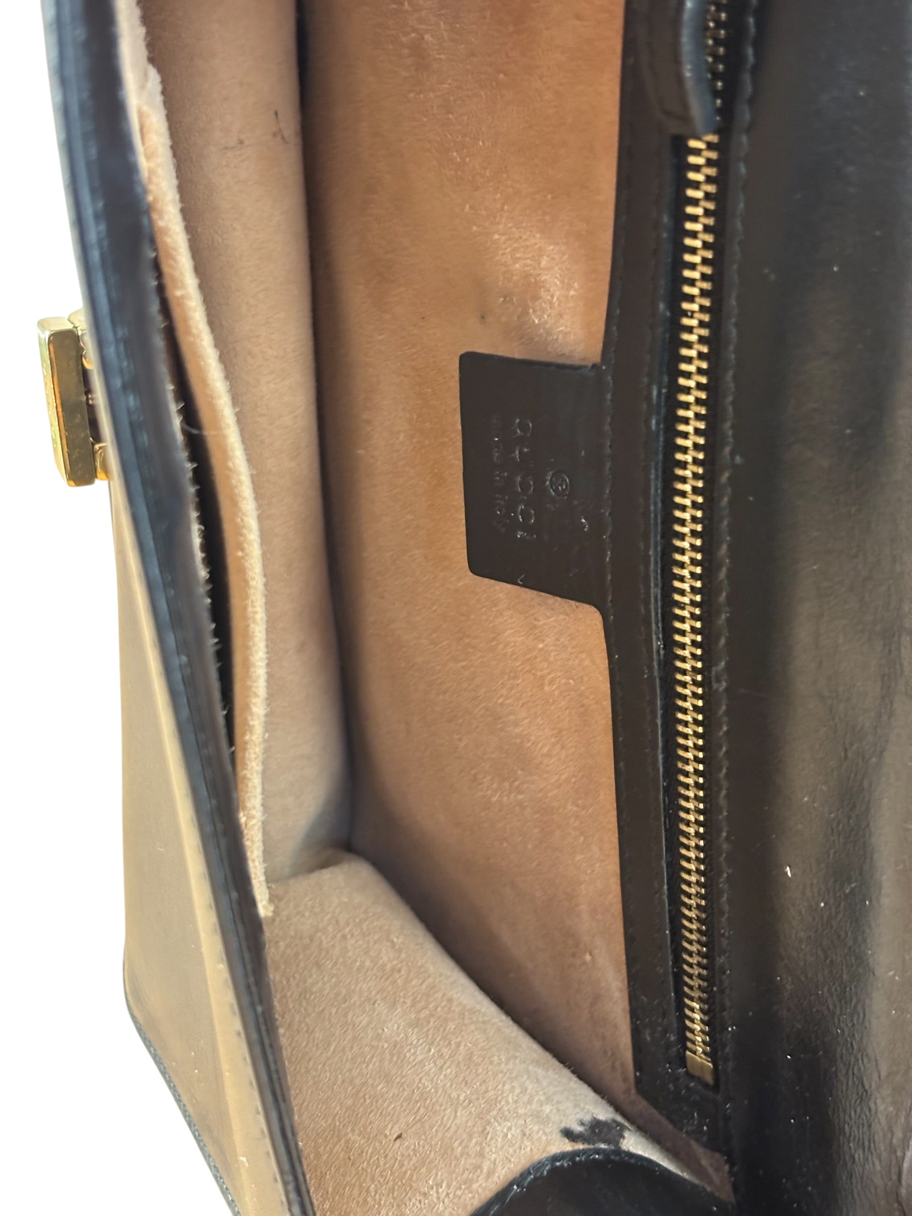 Gucci Black Leather Small Sylvie Shoulder Bag