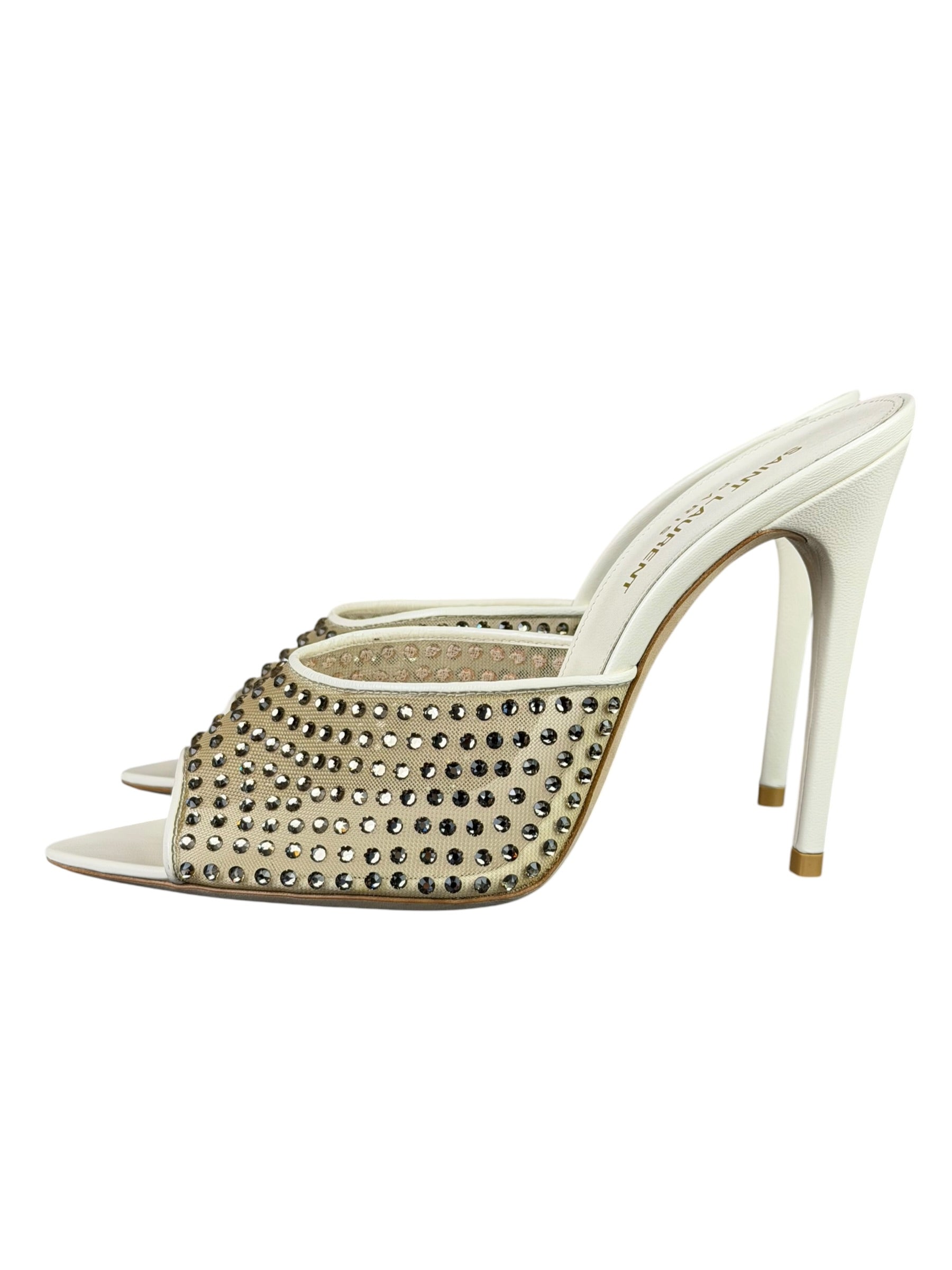 YSL Crystal Blonde Mules 37.5