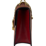 Gucci Red Leather Sylvie Chain Shoulder Bag