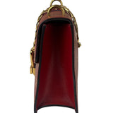 Gucci Red Leather Sylvie Chain Shoulder Bag