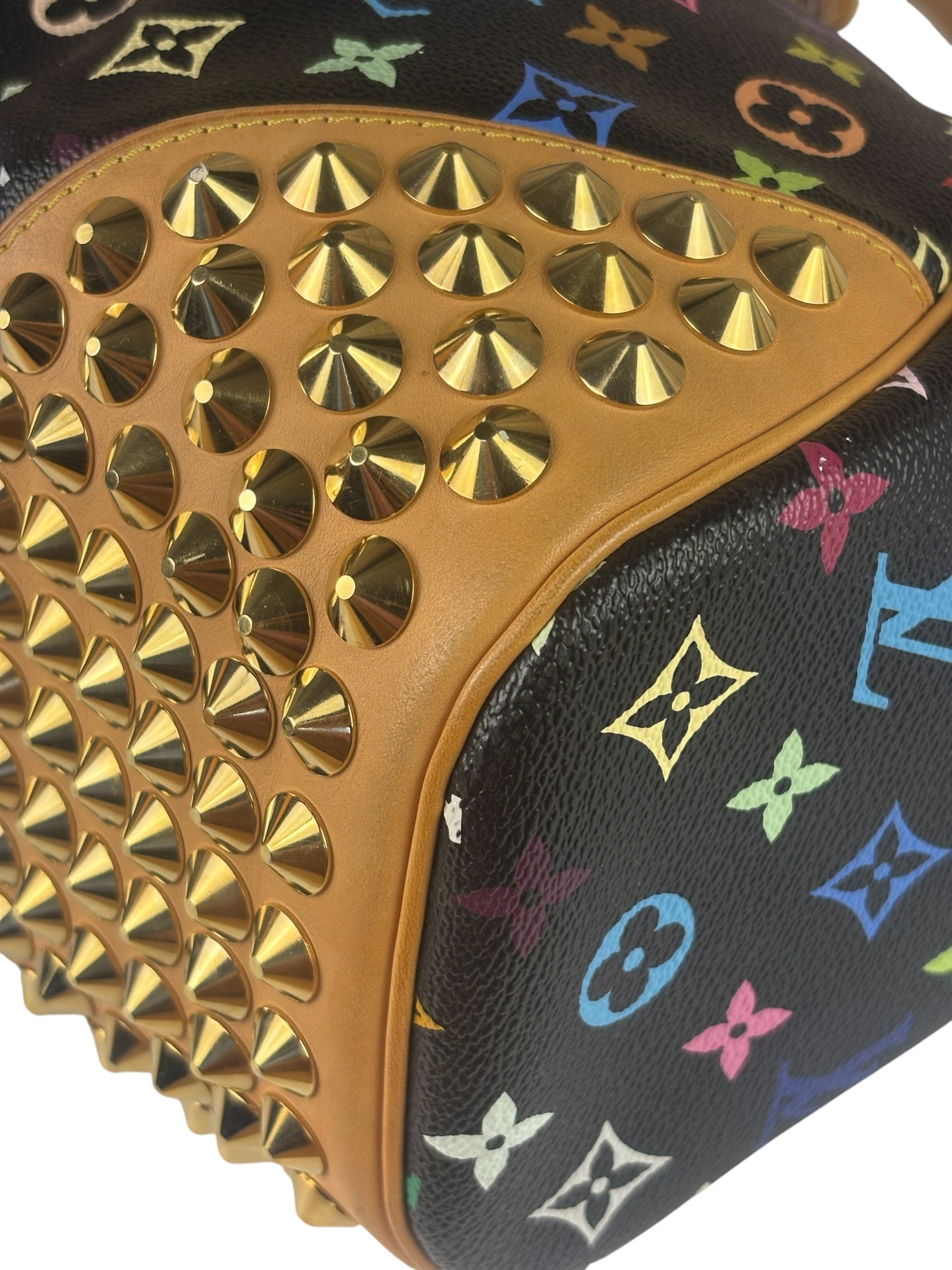Louis Vuitton x Takashi Murukami Black Monogram Chrissie MM