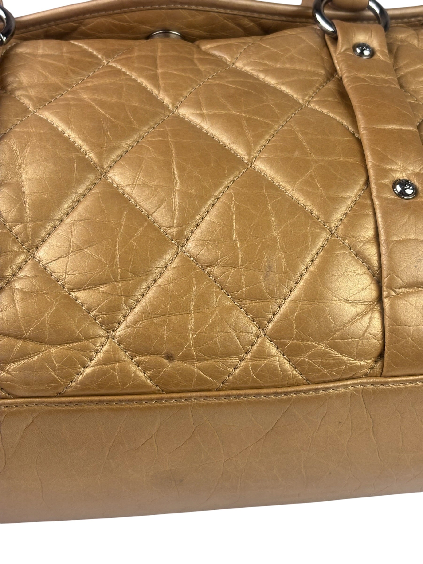 Chanel Gold Quilted Lambskin Lady Braid Flap Bag 2005