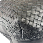 Bottega Veneta Black Intrecciato Woven Hobo Bag